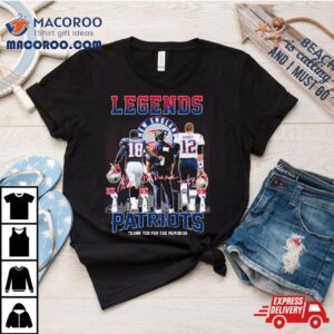 Legends Bill Belichick Tom Brady And Matthew Slater New England Patriots Thank You For The Memories Signatures Tshirt