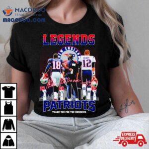 Legends New England Patriots Thank You For The Memories Skyline Signatures Tshirt