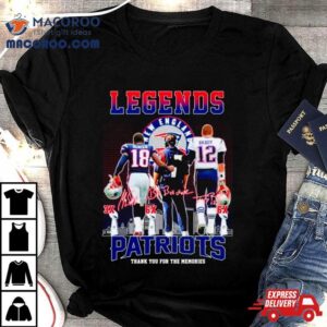 Legends New England Patriots Thank You For The Memories Skyline Signatures Tshirt