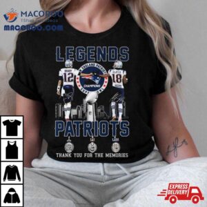 Legends New England Patriots Tom Brady And Matthew Slater Thank You For The Memories Signatures Tshirt