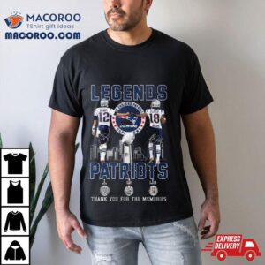 Legends New England Patriots Tom Brady And Matthew Slater Thank You For The Memories Signatures Tshirt