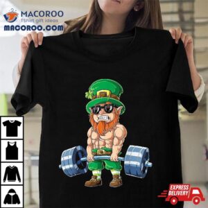 Leprechaun St Patricks Day Weightlifting Deadlift Fitness Shirt