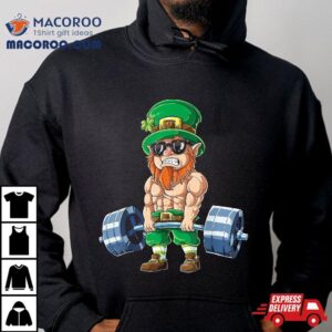 Leprechaun St Patricks Day Weightlifting Deadlift Fitness Tshirt