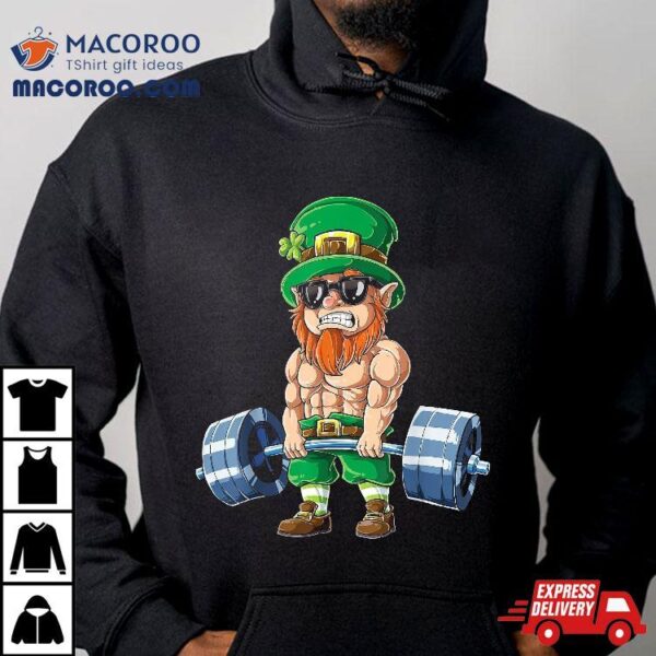 Leprechaun St Patricks Day Weightlifting Deadlift Fitness Shirt