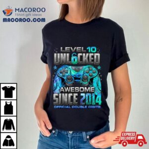 Level Unlocked Awesome Since Th Birthday Gaming Tshirt