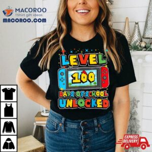 Level Days Of School Unlocked Boys Gamer Video Games Tshirt