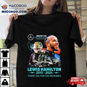 Lewis Hamilton Thank You For The Memories Signatures Tshirt