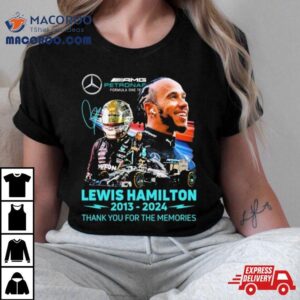 Lewis Hamilton Thank You For The Memories Signatures Tshirt