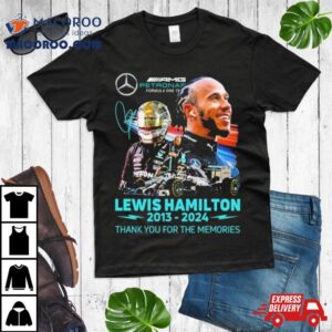 Lewis Hamilton Thank You For The Memories Signatures Tshirt