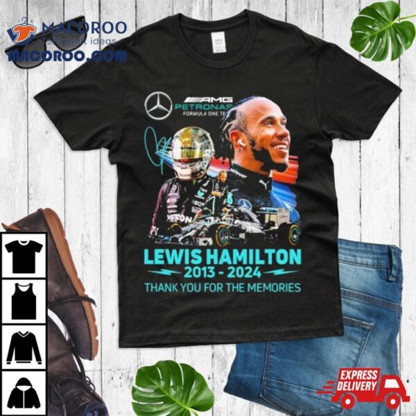 Lewis Hamilton 2013 2024 Thank You For The Memories Signatures Shirt