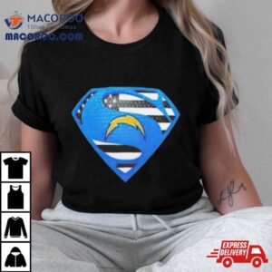 Los Angeles Chargers Usa Flag Inside Superman Tshirt