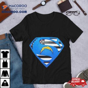 Los Angeles Chargers Usa Flag Inside Superman Tshirt