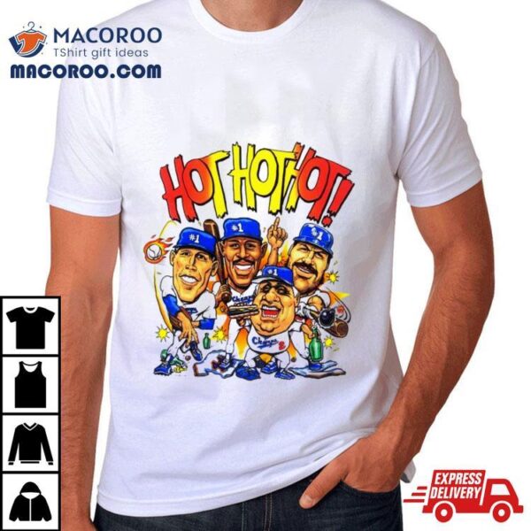 Los Angeles Dodgers Hot Hot Hot Caricature Vintage Shirt