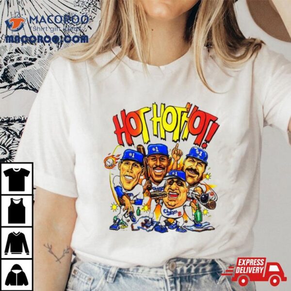 Los Angeles Dodgers Hot Hot Hot Caricature Vintage Shirt