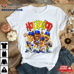 Los Angeles Dodgers Hot Hot Hot Caricature Vintage Tshirt