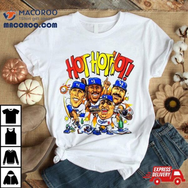 Los Angeles Dodgers Hot Hot Hot Caricature Vintage Shirt