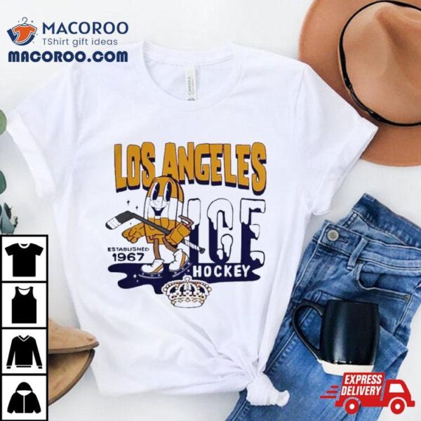 Los Angeles Kings Mitchell And Ness Gray Popsicle Shirt