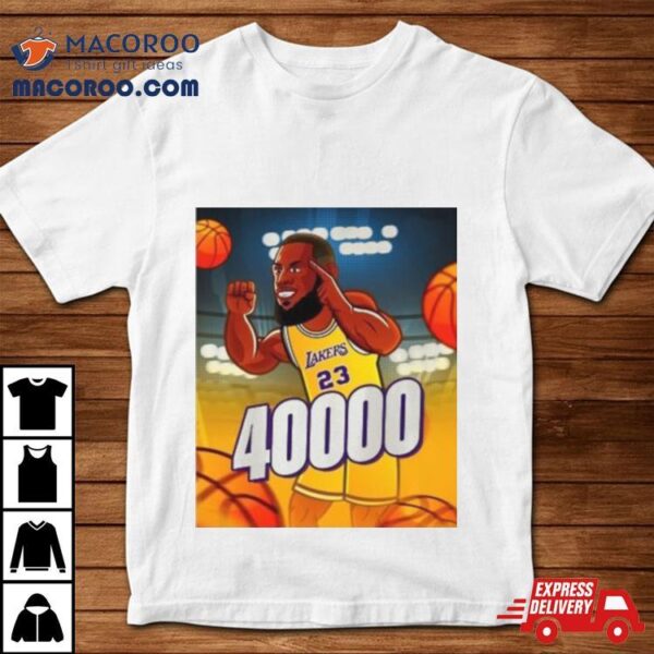 Los Angeles Lakers Lebron James 23 Smiling Hand Sign 40.000 Poster Shirt