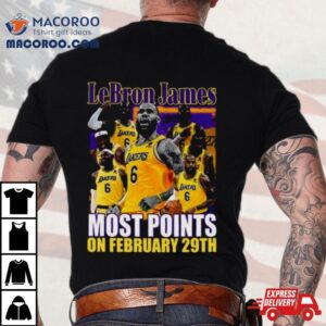 Los Angeles Lakers Lebron James Most Points On February Th Tshirt