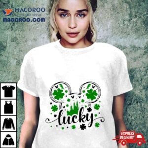 Lucky Mickey Head Disney Castle Shirt