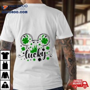 Lucky Mickey Head Disney Castle Tshirt