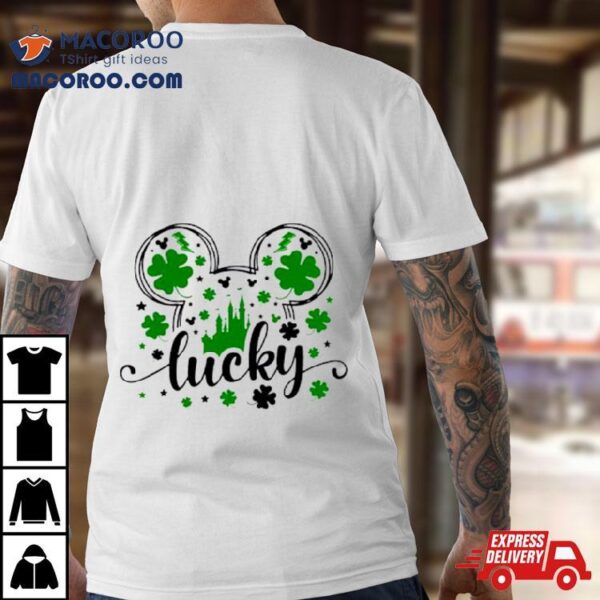 Lucky Mickey Head Disney Castle Shirt