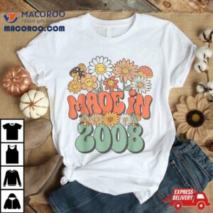 Made In Floral Hippie Groovy Daisy Flower Th Birthday Tshirt