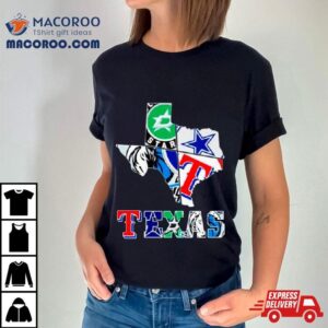 Maps Texas Sports Teams Logo Tshirt