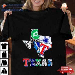 Maps Texas Sports Teams Logo Tshirt