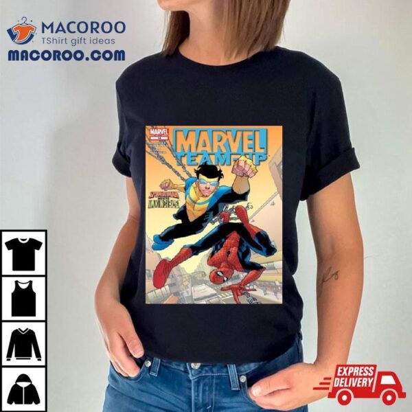 Marvel Team Up Spiderman Meets Invicible Shirt