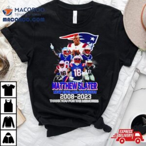 Matthew Slater New England Patriots Thank You For The Memories Tshirt