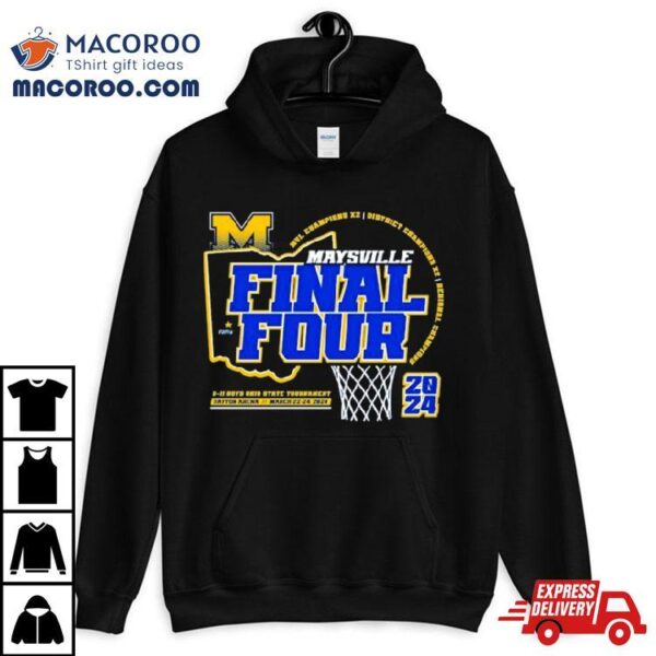 Maysville Panther 2024 Final Four D Ii Ohio Boys Basketball State Tournament Champions Shirt