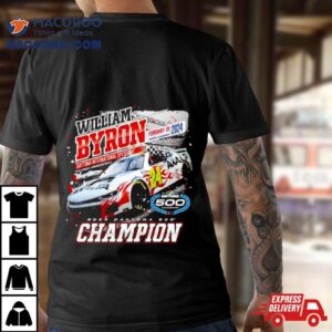 Men’s William Byron Checkered Flag Sports Black 2024 Daytona 500 Champion Past Champions Shirt