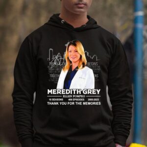 Meredith Grey Ellen Pompeo Thank You For The Memories Signature Hoodie