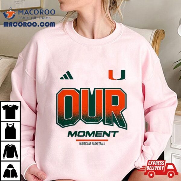 Miami Hurricanes Adidas Unisex 2024 On Court Bench Our Moment Long Sleeve T Shirt