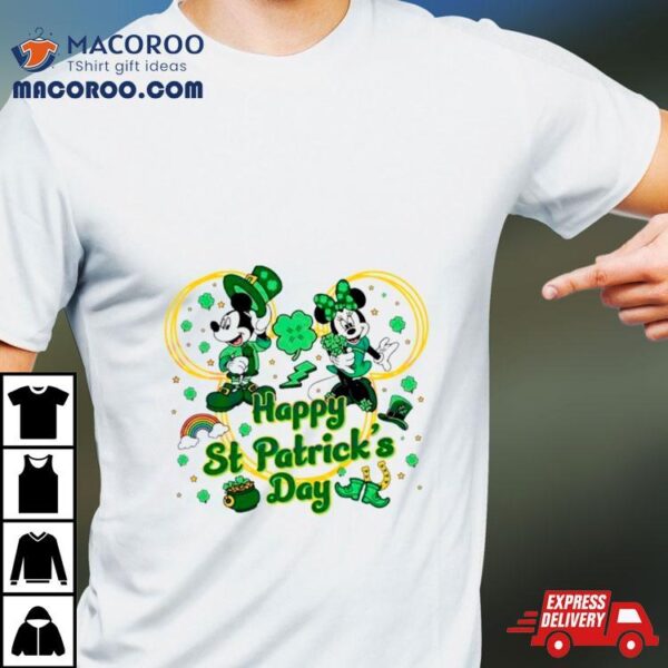 Mickey And Minnie Happy St Patrick’s Day Shirt