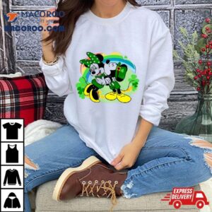 Mickey Minnie Irish Four Leaf Clover Patrick Rsquo S Day Tshirt