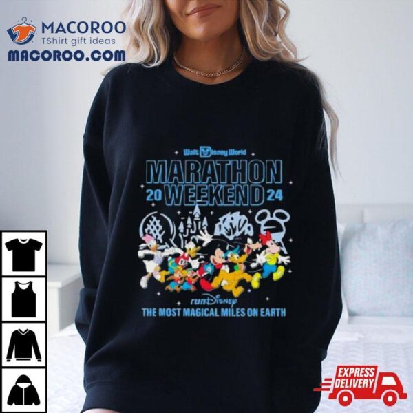 Mickey Mouse Running Walt Disney World Marathon 2024 Shirt