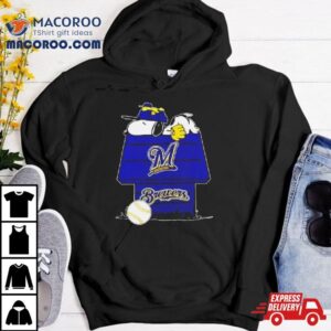 Milwaukee Brewers Snoopy And Woodstock The Peanuts Baseball Shirt
