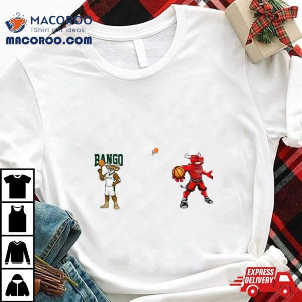 Milwaukee Bucks Vs Chicago Bulls Nba 2024 Mascot Cartoon Basketball Shirt