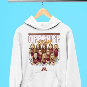 Minnesota Golden Gophers Ncaa Women Rsquo S Soccer Offense Team Caricature Hoodie