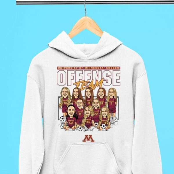 Minnesota Golden Gophers 2024 Ncaa Women’s Soccer Offense Team Caricature Shirt