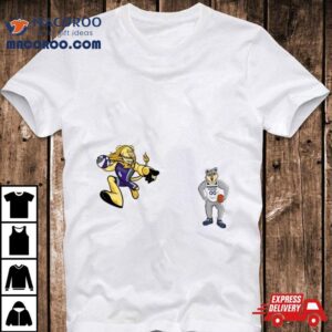 Minnesota Timberwolves Vs Sacramento Kings Nba Mascot Cartoon Basketball Tshirt