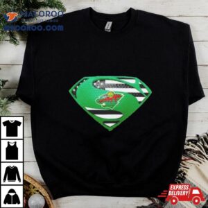 Minnesota Wild Usa Flag Inside Superman Tshirt