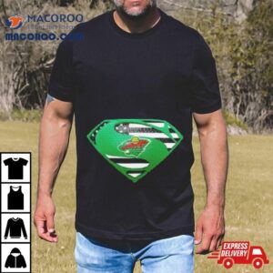 Minnesota Wild Usa Flag Inside Superman Tshirt