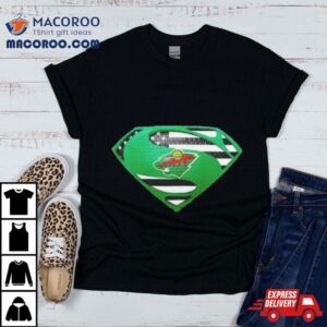 Minnesota Wild Usa Flag Inside Superman Tshirt