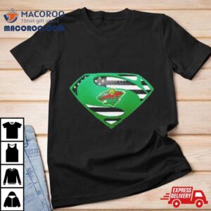 Minnesota Wild Usa Flag Inside Superman Tshirt