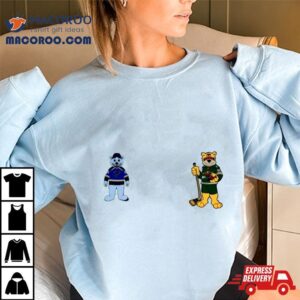 Minnesota Wild Vs St Louis Blues Nhl Mascot Cartoon Hockey Tshirt