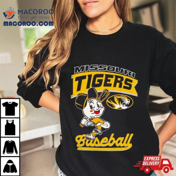 Mizzou Tigers Baseball Head Player Tiger Shirt