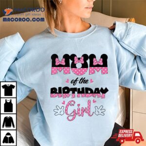 Mom And Dad Birthday Girl Mouse Family Matching Tshirt